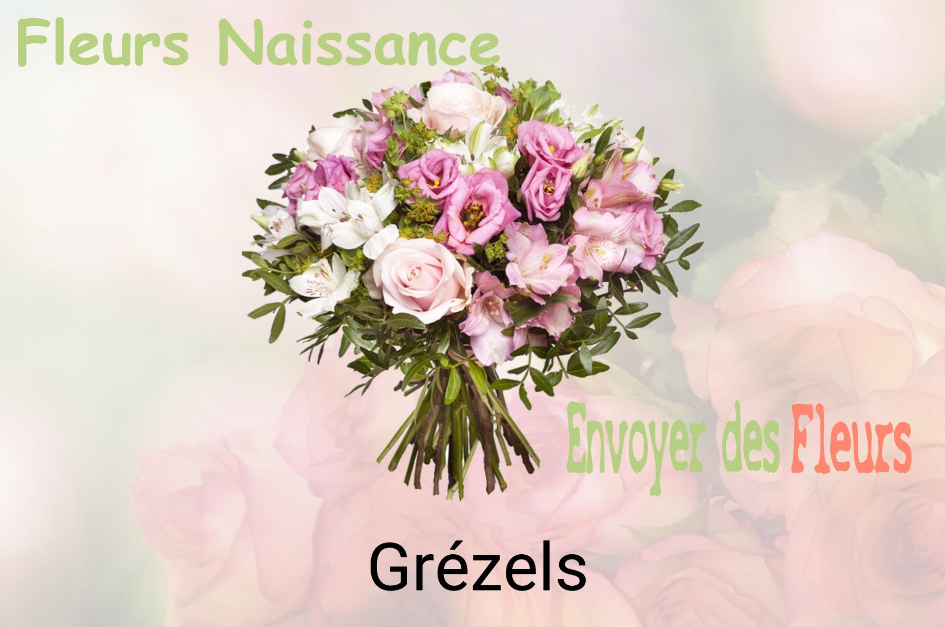 Bouquet de fleurs de naissance livré à Grézels